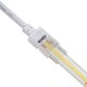 Vandtæt startstik til LED strip - 8mm, enkeltfarvet, IP68, 5V-24V, til SMD og COB