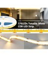 10m 10,5W/m CCT COB-LED strip RA97 - 24V DC, IP20, 576 LED pr. meter