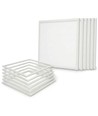 6x 60x60 Troldtekt panel + ramme med fjedre - Højde:9mm, Komplet sæt, 36W