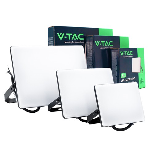 3 stk. CCT projektør sæt - 30,50,100W, 3 lyskulører, matteret front, arbejdslampe, udendørs