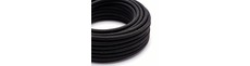 5m Stofledning 2x0.75 mm², tekstil - 230V, Sort