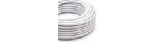5m Stofledning 2x0.75 mm², tekstil - 230V, Hvid