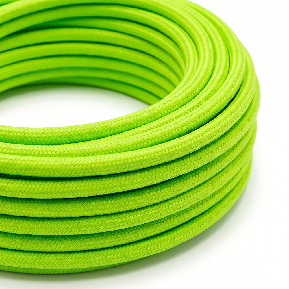 5m Stofledning 2x0.75 mm², tekstil - 230V, Lysegrøn billede
