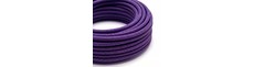 5m Stofledning 2x0.75 mm², tekstil - 230V, Lilla