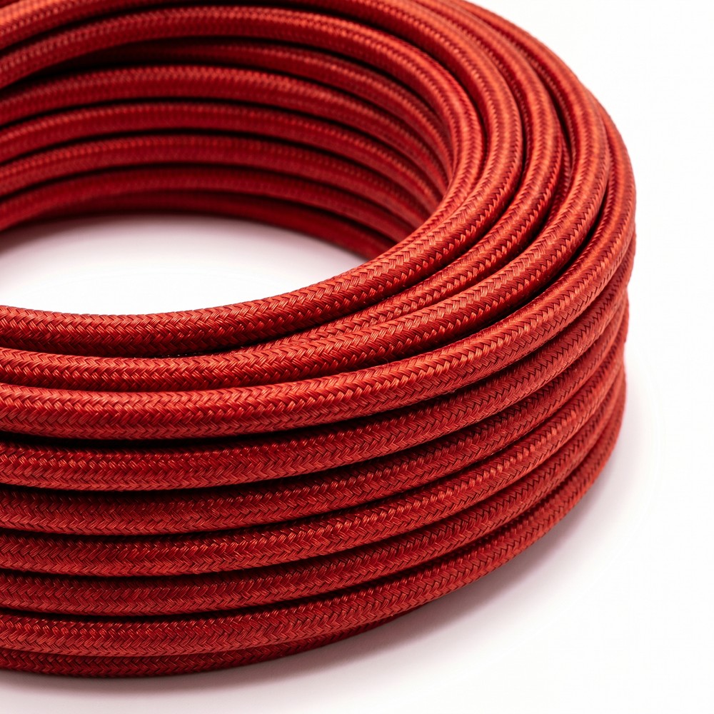 5m Stofledning 2x0.75 mm², tekstil - 230V, Rød billede