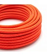 5m Stofledning 2x0.75 mm², tekstil - 230V, Neon Orange