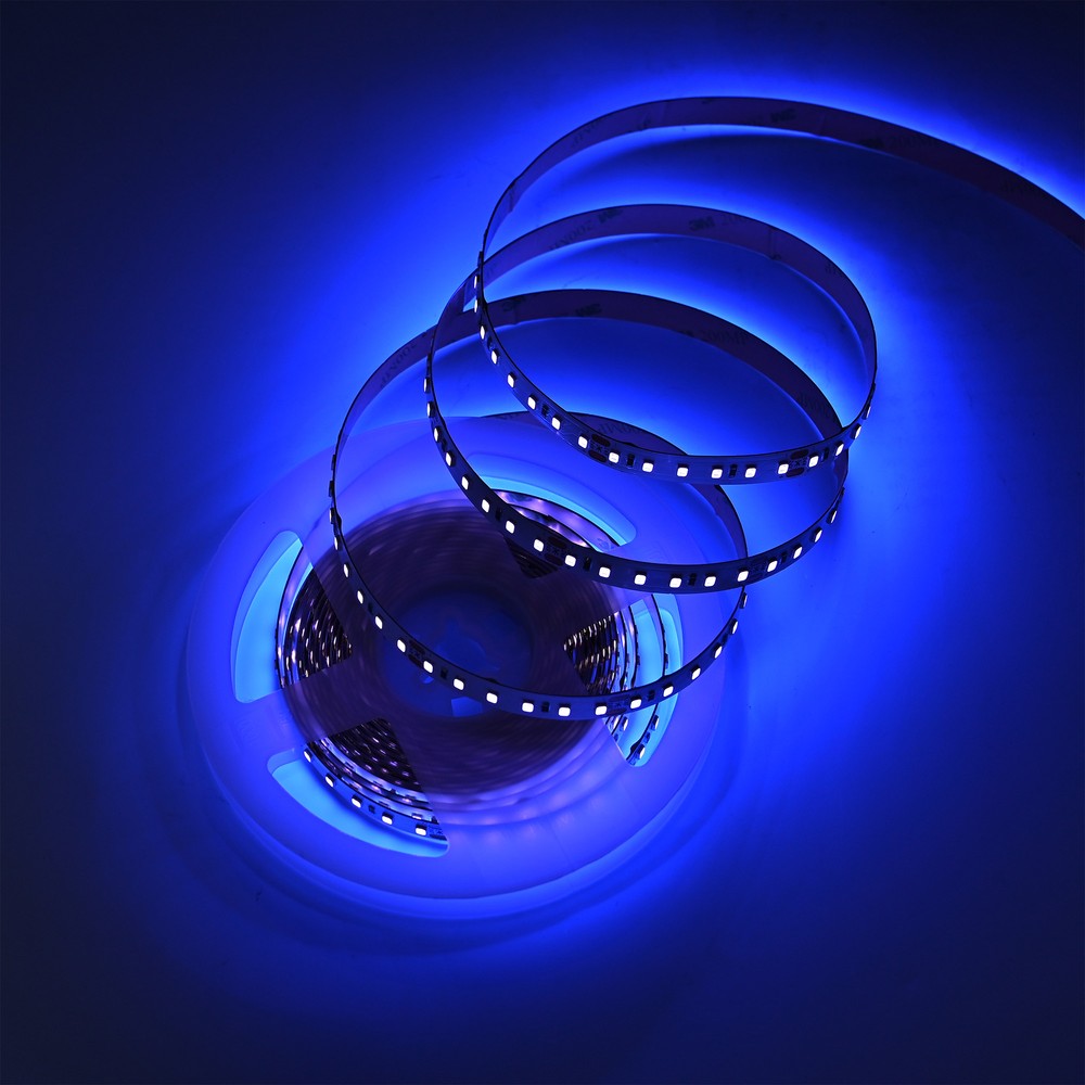 5m 10W/m UV 400 nm LED strip - 24V DC, IP20, 120 LED pr. meter billede
