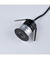 Sauna downlight sort - 24V DC, RA93, 1,1W, 3m ledning, Hul: Ø3 cm, Mål: Ø3,5 cm