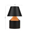 Opladelig LED bordlampe - Sort, touch dæmpbar, 3i1, IP20 indendørs