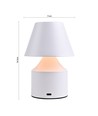 Opladelig LED bordlampe - Hvid, touch dæmpbar, 3i1, IP20 indendørs