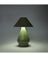 Opladelig LED bordlampe - Grøn, Ø16cm, 21,5cm høj, touch dæmpbar, 3i1, IP20 indendørs