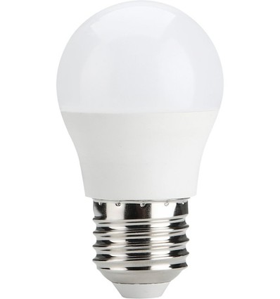 E27 5W dæmpbar LED kronepære - G45, 470lm, opal glas, 2700K