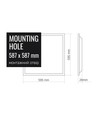 36W LED indbygningspanel - CCT, 3000K/4000K/6000K, hvid kant