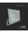 20W LED projektør - IP65, hvidt hus, 6500K, udendørs