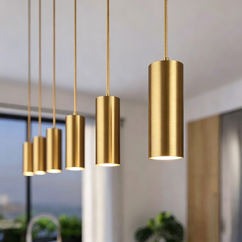 Lampefatning E14 & roset, Designer - Guld look, 2m ledning eksl. lyskilde.