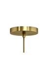 MALM E14 cylinder pendel guld/træ - 2m ledning, med roset, uden lyskilde.