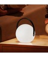 Opladelig RGB LED bordlampe Ø13cm - Hvid, inkl. fjernbetjening, IP54 udendørs