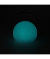 Opladelig RGB LED bordlampe Ø13cm - Hvid, inkl. fjernbetjening, IP54 udendørs
