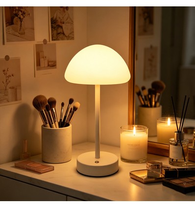 Opladelig LED bordlampe Inde/ude - Hvid, touch dæmpbar, 3i1, IP20 indendørs