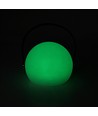Opladelig RGB LED bordlampe Ø13cm - Hvid, inkl. fjernbetjening, IP54 udendørs