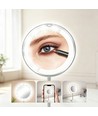 Makeup spejl med indbygget LED lys - 3xAAA, trinløs dæmpning, sugekop og forlænger