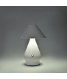 Opladelig LED bordlampe - Hvid, Ø16cm, 21,5cm høj, touch dæmpbar, 3i1, IP20 indendørs