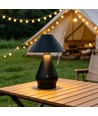 Opladelig LED bordlampe - Sort, Ø16cm, 21,5cm høj, touch dæmpbar, 3i1, IP20 indendørs