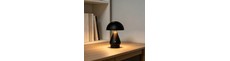 Opladelig LED bordlampe - Sort, Ø15cm, 22cm høj, touch dæmpbar, 3i1, IP20 indendørs