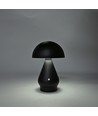 Opladelig LED bordlampe - Sort, Ø15cm, 22cm høj, touch dæmpbar, 3i1, IP20 indendørs