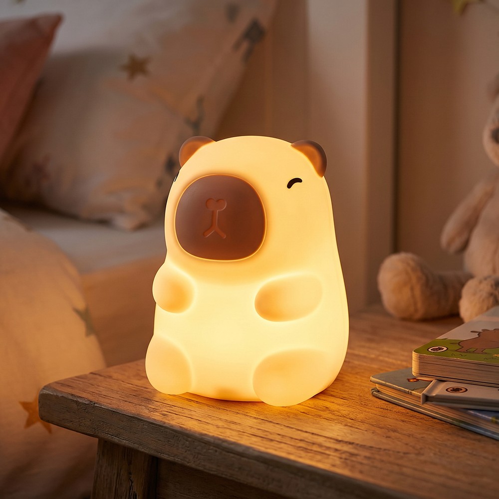 MOCHI Kapivar Natlampe - Silikone, Farveskift + varm hvid - Dæmpbar : Dæmpbar, Kulør : RGB + Varm Hvid billede