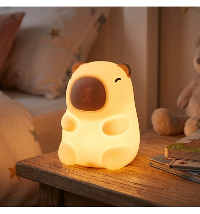 MOCHI Kapivar natlampe i blød silikone - genopladelig, farveskift + varm hvid