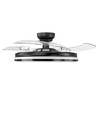 60W LED loftslampe med ventilator - CCT, sort, inkl. fjernbetjening