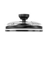 60W LED loftslampe med ventilator - CCT, sort, inkl. fjernbetjening
