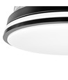 60W LED loftslampe med ventilator - CCT, sort, inkl. fjernbetjening