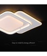 V-Tac 60W LED loftslampe - CCT 3-i-1, dæmpbar, hvid, inkl. fjernbetjening