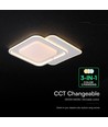 V-Tac 60W LED loftslampe - CCT 3-i-1, dæmpbar, hvid, inkl. fjernbetjening