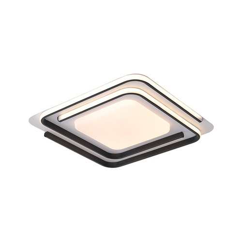 60W LED design loftslampe - CCT 3-i-1, dæmpbar med fjernbetjening, hvid/sort kant