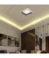 60W LED design loftslampe - CCT 3-i-1, dæmpbar med fjernbetjening, hvid/sort kant