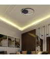 V-Tac 70W LED loftslampe dæmpbar - CCT 3-i-1, sort, inkl. fjernbetjening, Ø50cm