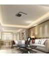 V-Tac 70W LED dekorativ loftlampe - CCT 3-i-1, dæmpbar, sort, inkl. fjernbetjening