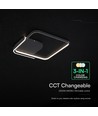 V-Tac 70W LED dekorativ loftlampe - CCT 3-i-1, dæmpbar, sort, inkl. fjernbetjening