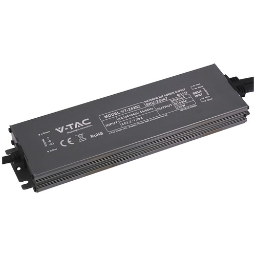 200W / 24V DC strømforsyning til LED strips - 8.25A, IP67 vandtæt