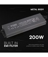 200W / 24V DC strømforsyning til LED strips - 8.25A, IP67 vandtæt
