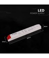 300W / 24V DC strømforsyning til LED strips - 12.5A, IP44, plasthus