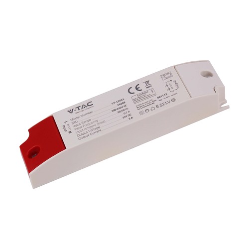 60W / 12V DC strømforsyning til LED strips - 5A, IP44 vådrum