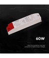 60W / 12V DC strømforsyning til LED strips - 5A, IP44 vådrum