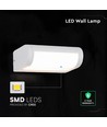 V-Tac 10W LED væglampe - Hvid, IP65, Cree chip, 3000K, 6 års garanti