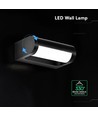 V-Tac 10W LED væglampe - Sort, IP65, Cree chip, 3000K, 6 års garanti