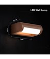 V-Tac 10W LED justerbar væglampe - IP65, Cortenfarvet, Cree chip, 3000K, 6 års garanti