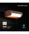 V-Tac 10W LED justerbar væglampe - IP65, Cortenfarvet, Cree chip, 3000K, 6 års garanti